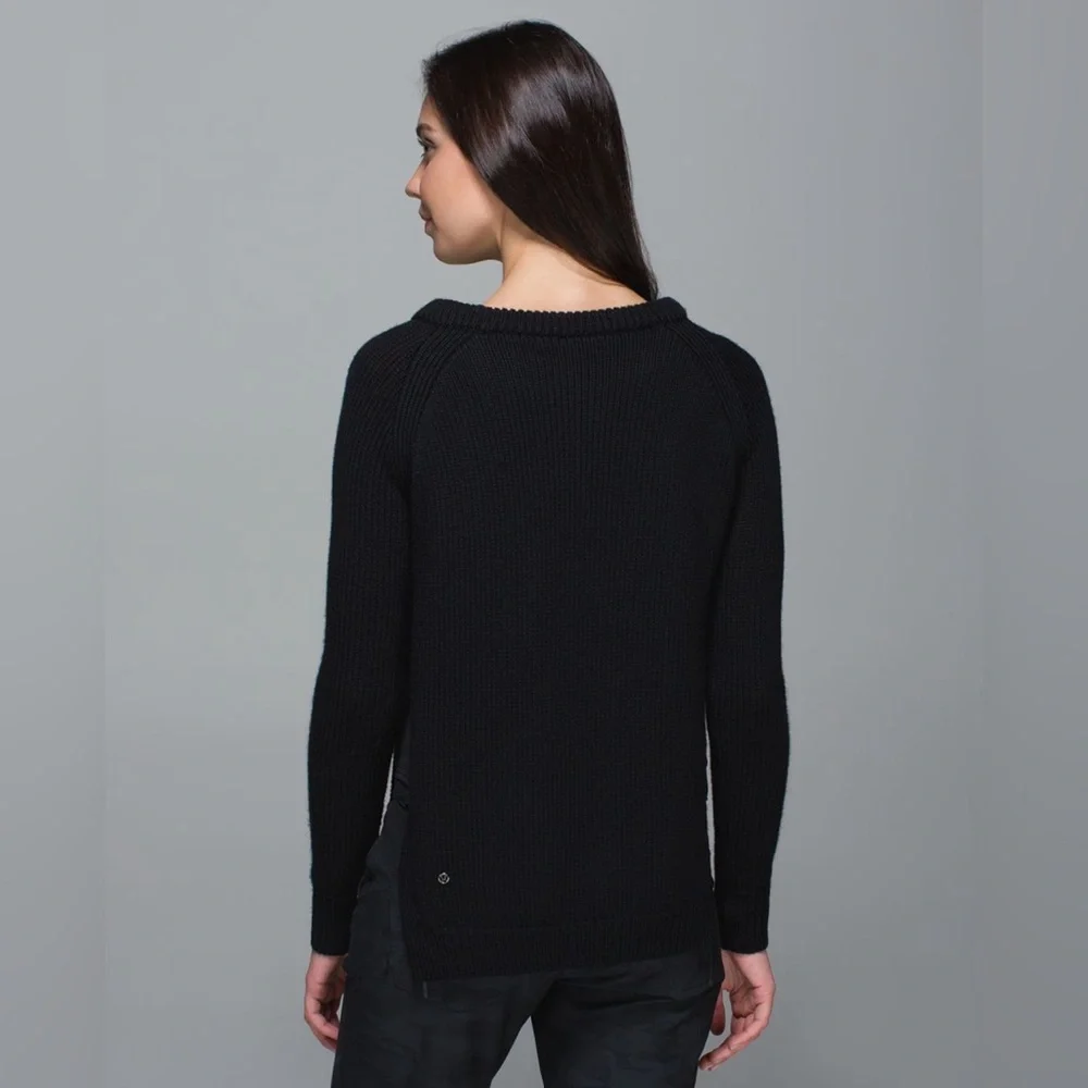 Lululemon Yin To You 100% Merino Wool Sweater Oversized Yoga Outdoor Winter Cozy